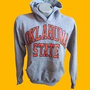 Vntage Small Hoody Sweatshirt Russell Oklahoma State Gray Hoodie Fleece 90s